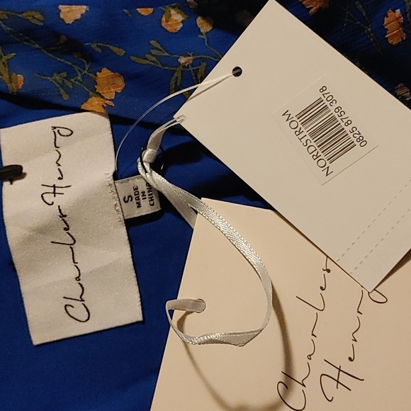 Charles Henry Floral Tank Dress In Blue Wild Flowers SZ.S NWT - Picture 6 of 8